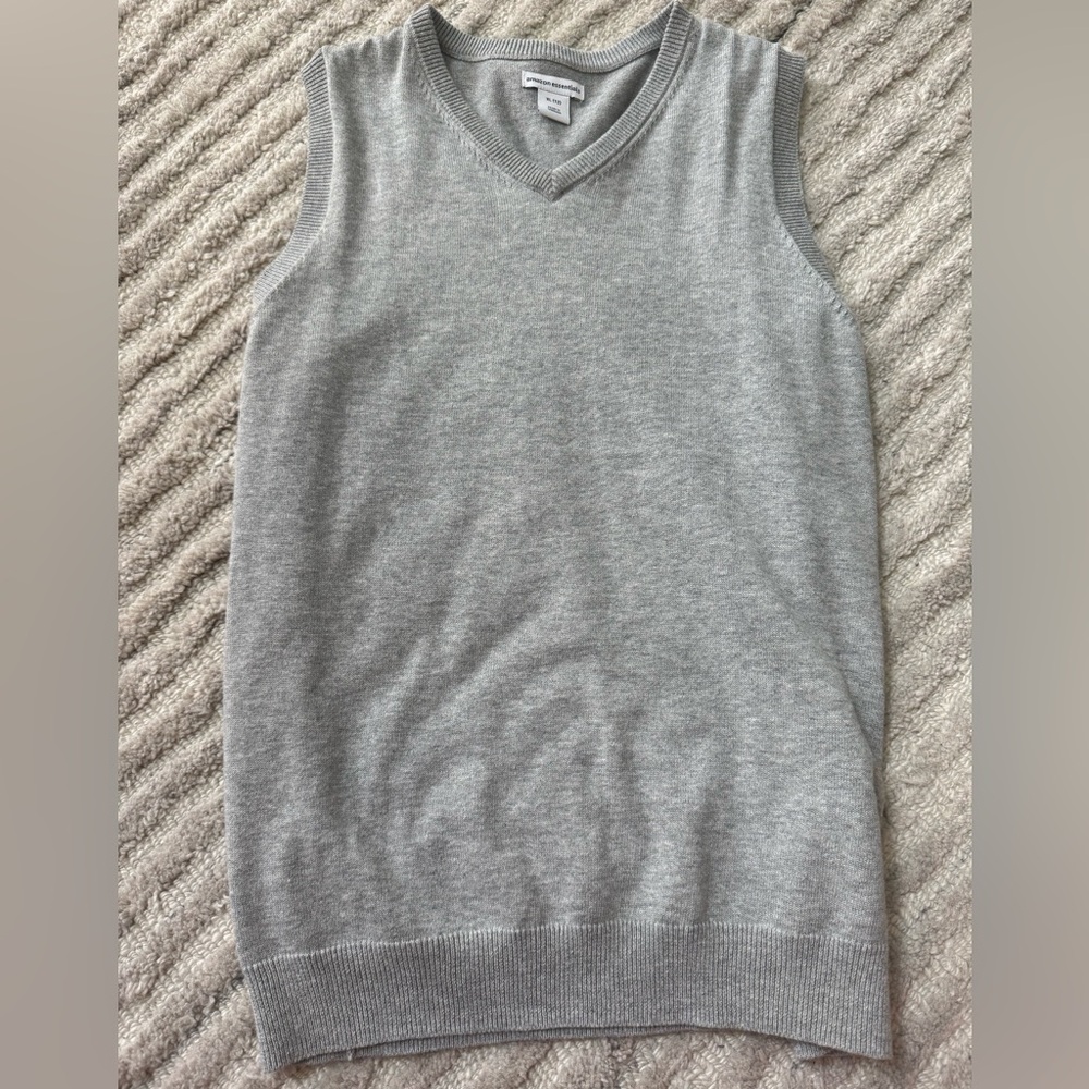 Boy’s Gray V-Neck Sweater Vest